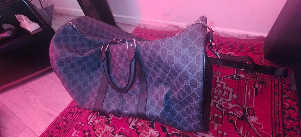 Orginele Gucci weekendbag - Gucci Reistas, 30 cm of meer, Zwart, Minder dan 35 cm, Ophalen of Verzenden