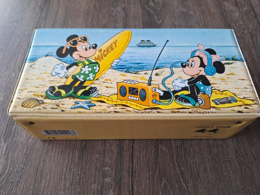 Mickey Minnie strand cassette koffer Disney 1992 retro (44), Ophalen of Verzenden, Mickey Mouse, Gebruikt