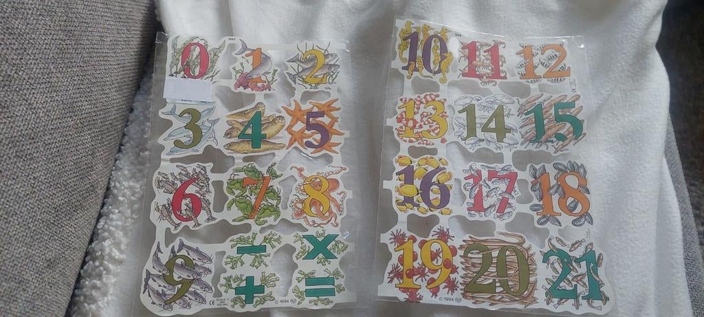 2 vel poesie plaatjes cijfers, Ophalen of Verzenden