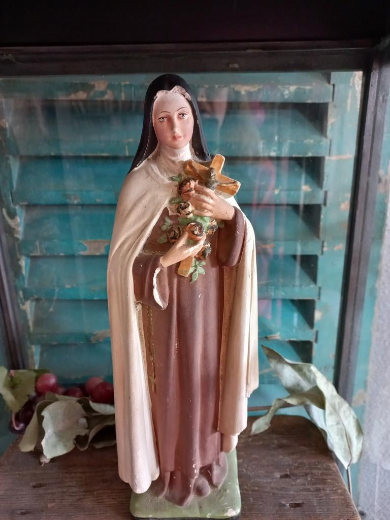 Oud gipsen beeld Theresia, Ophalen of Verzenden