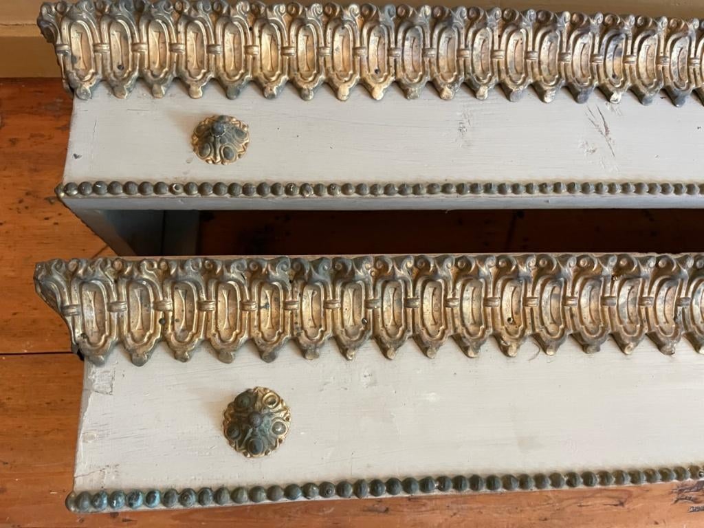 Unieke 19e eeuw Koof Bedhemel Gordijnkoof Messing Ffans, Ophalen of Verzenden