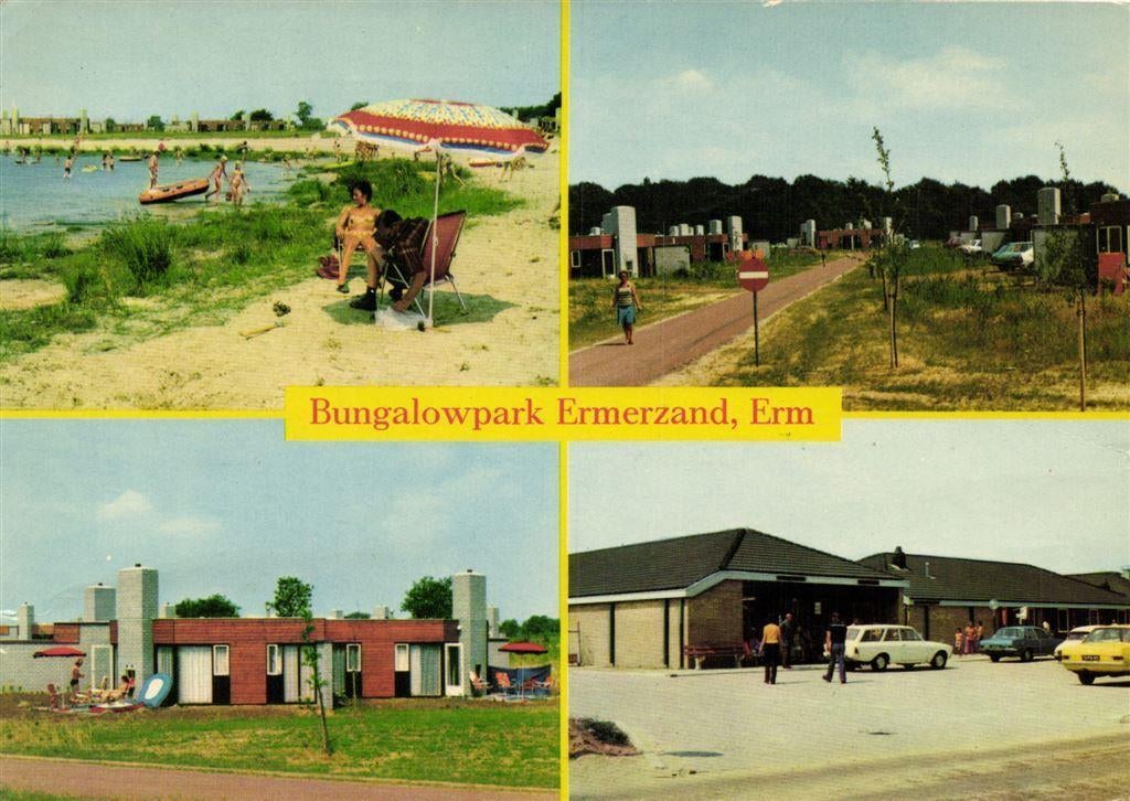 Bungalowpark Ermerzand, Erm - 4 afb - 1977 gelopen, Ophalen of Verzenden, Voor 1920, Gelopen, Noord-Brabant