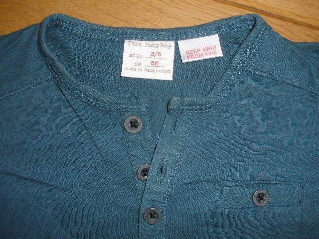 ZARA granddad t- shirt groen maat 68 - nieuw -, Nieuw, Ophalen of Verzenden, Zara, Jongetje