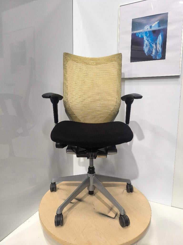 Okamura Baron Ergonomische stoel / werkstoel / stoel,5 stuks, Huis en Inrichting, Bureaustoelen, Gebruikt, Zwart, Ophalen of Verzenden