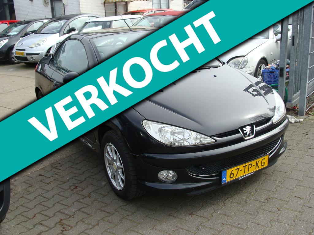 Peugeot 206 CC 1.6-16V airco elek pak nap apk, Voorwielaandrijving, Gebruikt, 4 cilinders, 4 stoelen