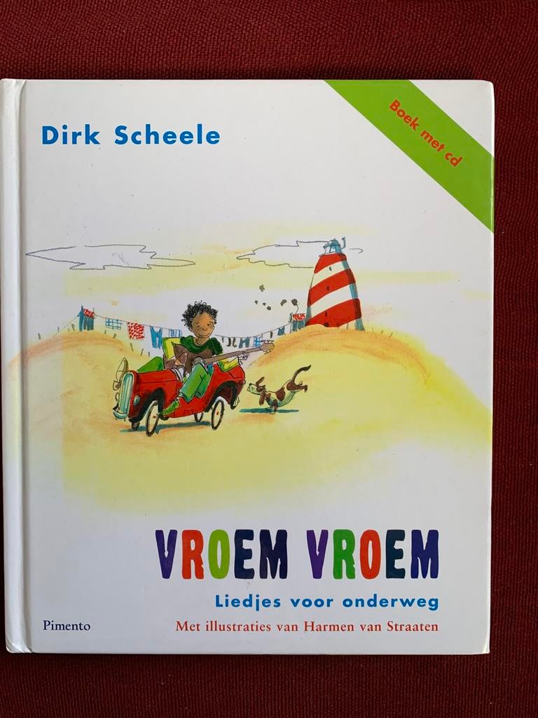 Boekje met CD Vroem vroem door Dirk Scheele, Alle leeftijden, Ophalen of Verzenden, Gebruikt