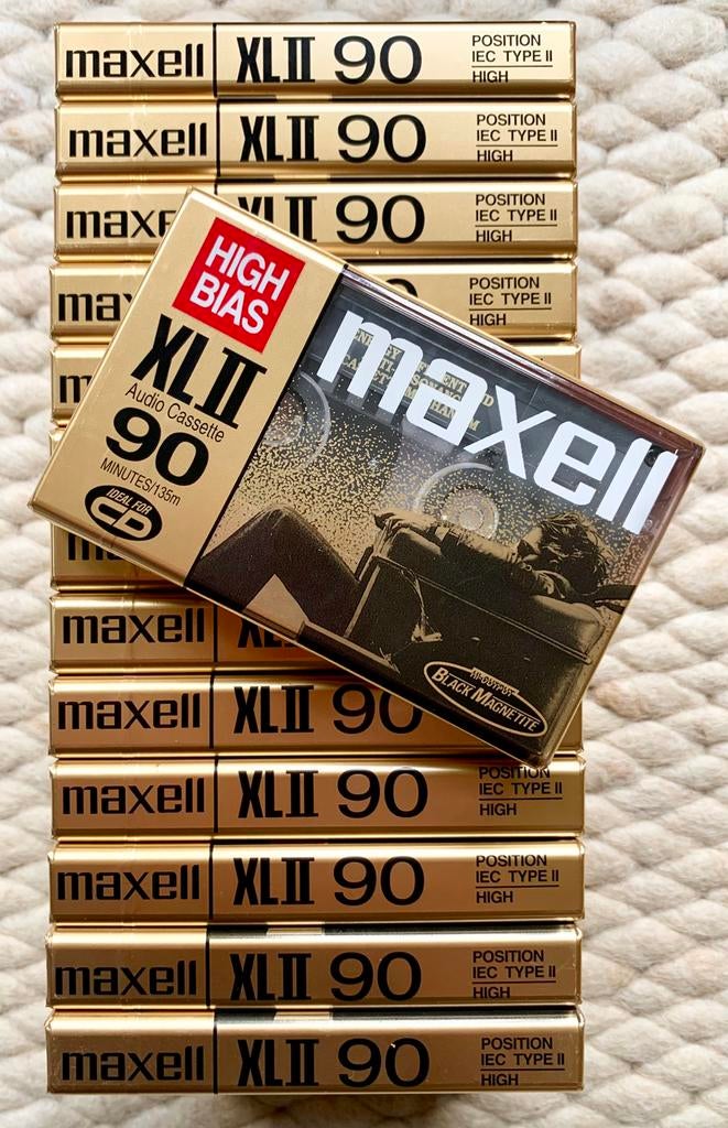 NOS Maxell XLII-90 USA cassettebanden XLII90 XLII 90 C90 OVP, 2 t/m 25 bandjes, Ophalen of Verzenden, Maxell, Nieuw in verpakking