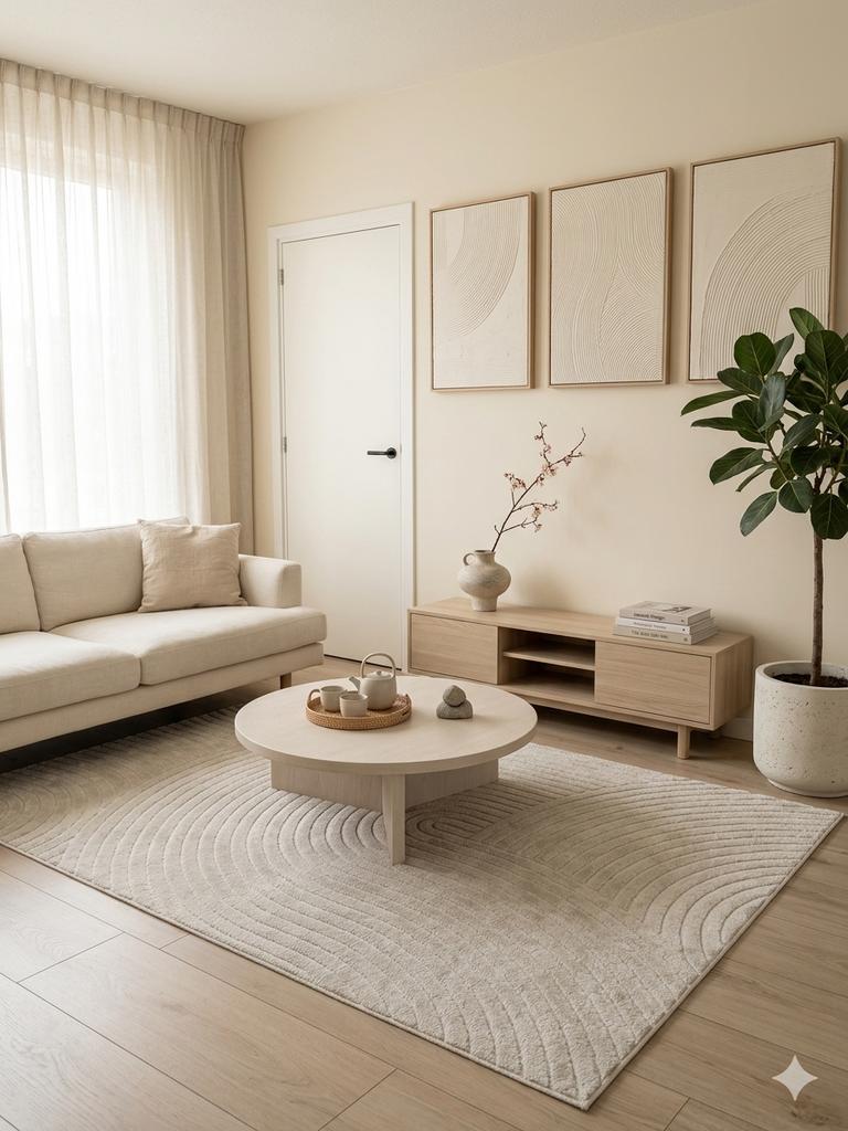 Vloerkleed japandi stijl 230x160, Beige, 150 tot 200 cm, 200 cm of meer, Ophalen of Verzenden