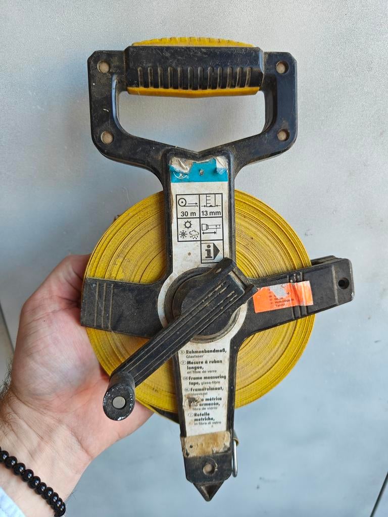 Komelon Fiber Glass Meetlint 30M - KMC 1800, Doe-het-zelf en Verbouw, Meetapparatuur, Ophalen of Verzenden, Gebruikt, Afstand