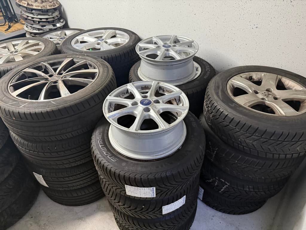 Winterbanden + velgen o.a. Ford/Volvo 4x108 5x108 4x100 4x98, Ophalen, Overige maten, Winterbanden, Banden en Velgen