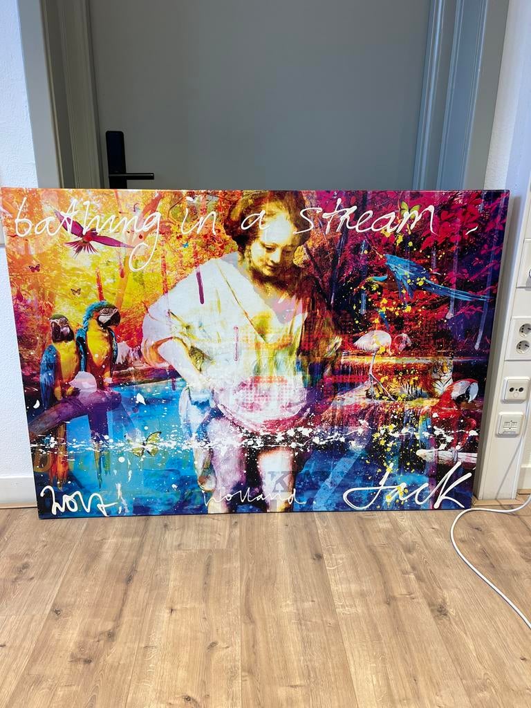 Jacks Art - Bathing in a Stream - Unieke Print, Antiek en Kunst, Kunst | Schilderijen | Klassiek, Ophalen