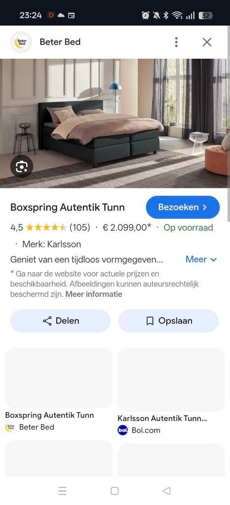 Tweedehands boxspring met topper, Ophalen, Gebruikt, Overige kleuren, Tweepersoons
