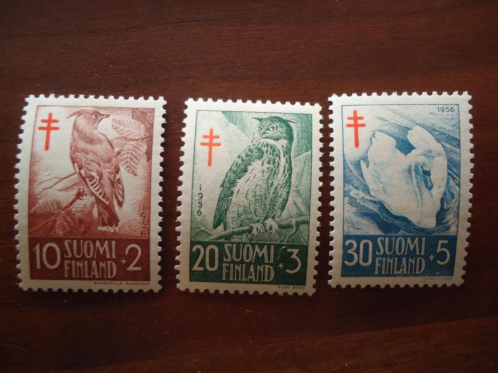 Vogels Finland 1956, mi. 461-63 postfris/ongebruikt, Ophalen of Verzenden, Postfris, Dier of Natuur