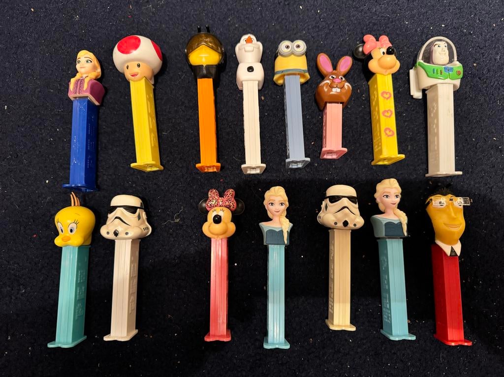 Pez Dispenser collectie. Disney/Super Mario, Verzenden, Overige figuren, Gebruikt, Beeldje of Figuurtje