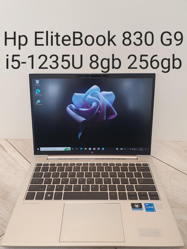 Nieuwstaat: Hp Elitebook 830 G9 i5-1235U 8gb 256gb WUXGA, 256 GB, Met videokaart, Qwerty, 8 GB