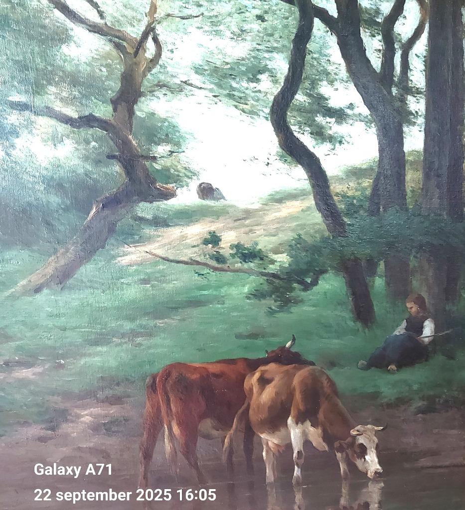 P STORTENBEKER - 1828-1898  Haagse school, Ophalen