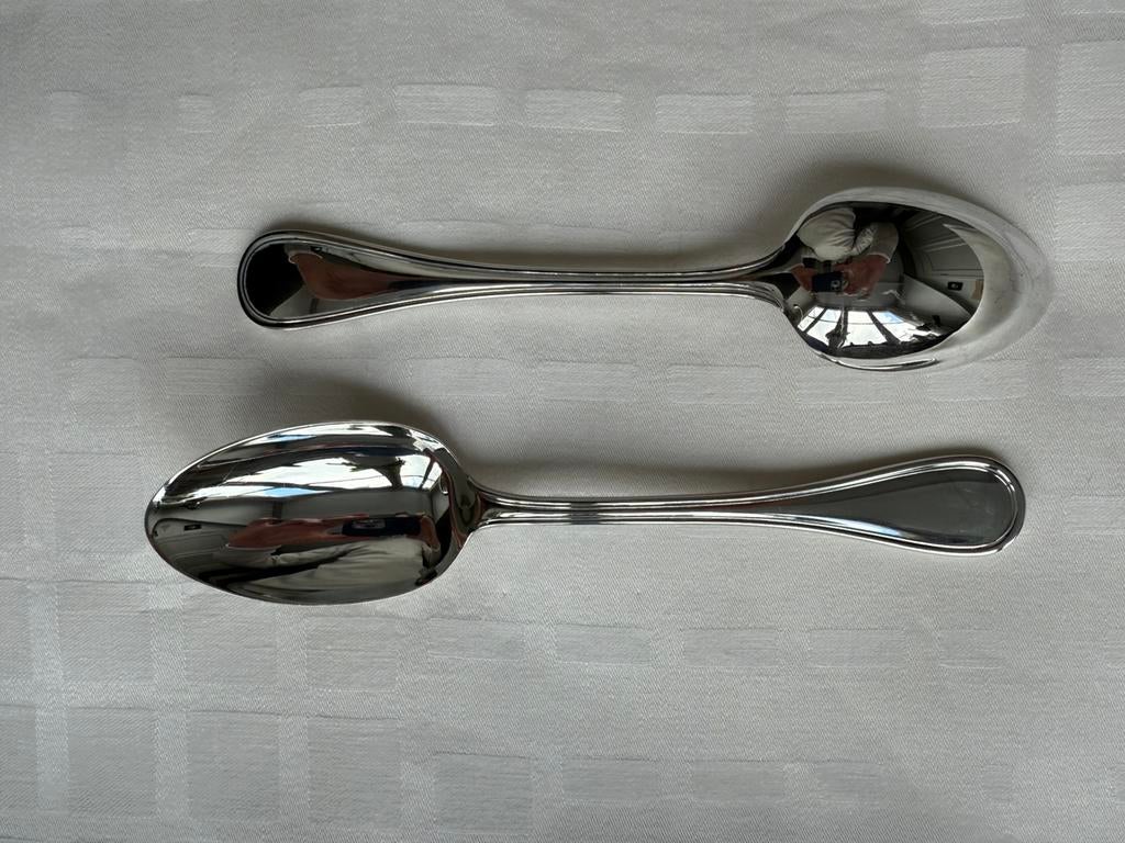 Christofle Albi - twee verzilverde lepels, Ophalen of Verzenden