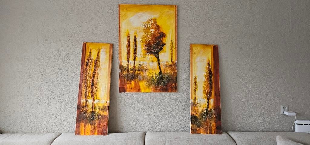 Kunst Jochem de Graaf - Set van 3 schilderijen Uniek !, Ophalen