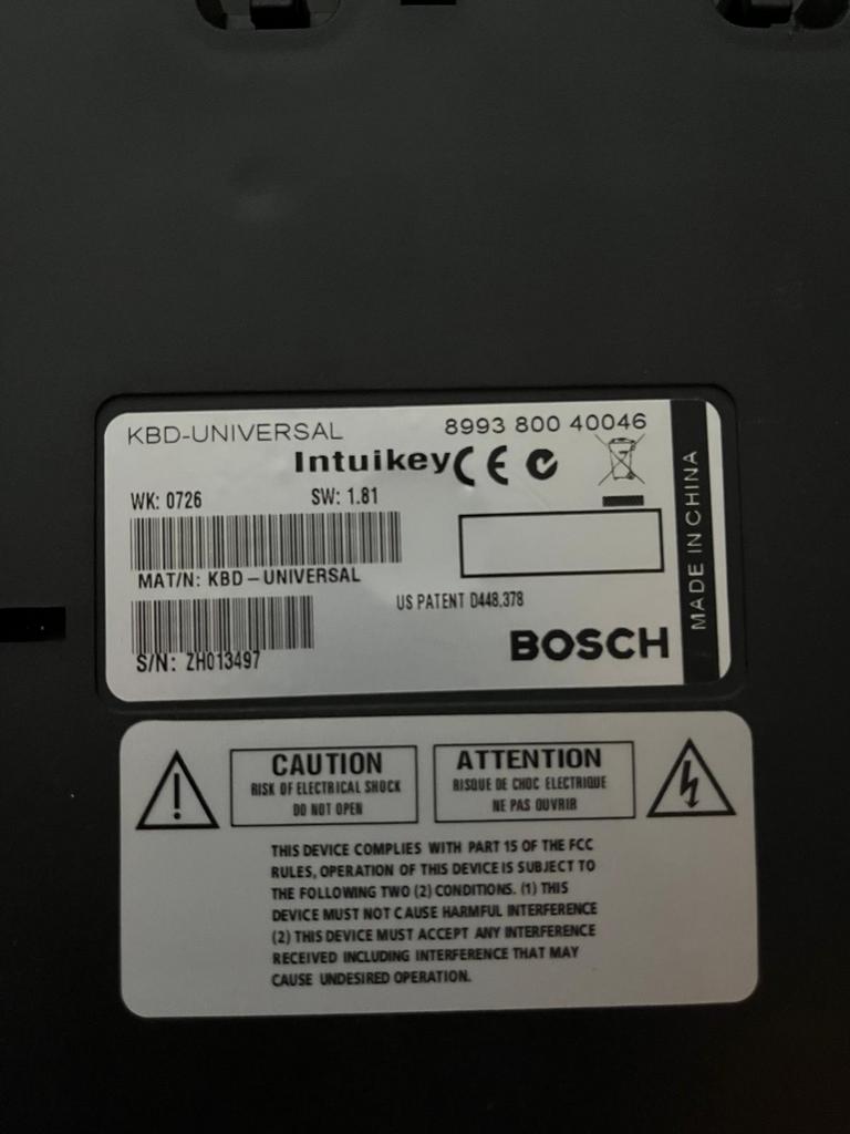 Bosch intuikey kbd universal, Audio, Tv en Foto, Videobewaking, Ophalen, Gebruikt