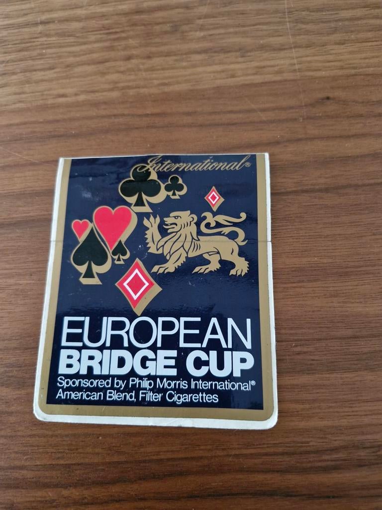 5274 Sticker European Bridge Cup International, Ophalen of Verzenden, Zo goed als nieuw