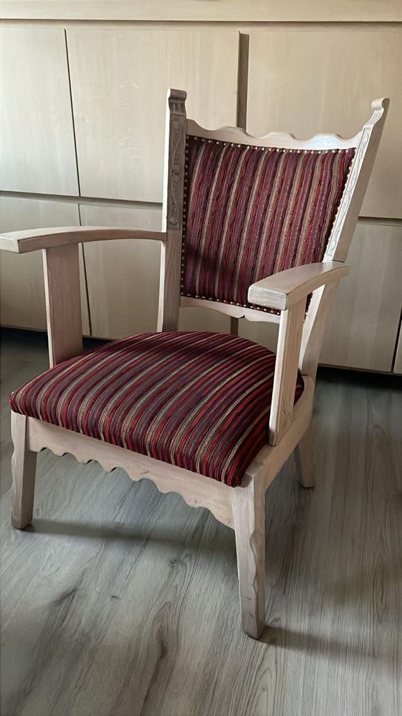 Fauteuil eikenhout whitewash 2 stuks, Ophalen