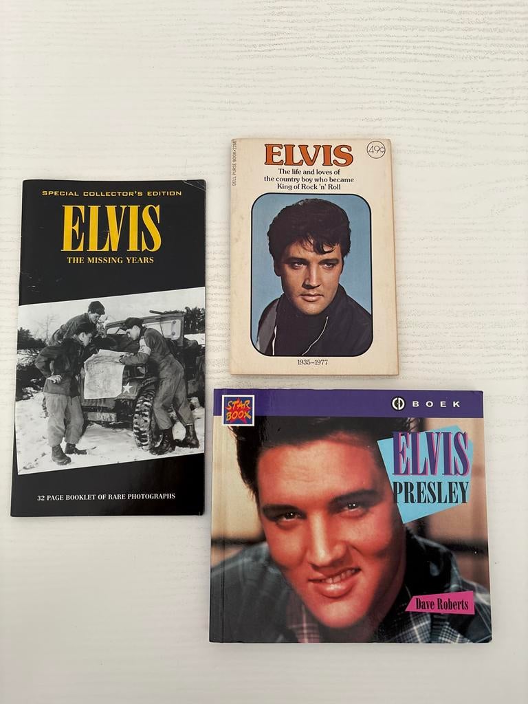 #292 Elvis Presley Boekjes - Set van 3, Verzamelen, Muziek, Artiesten en Beroemdheden, Zo goed als nieuw, Boek, Tijdschrift of Artikel