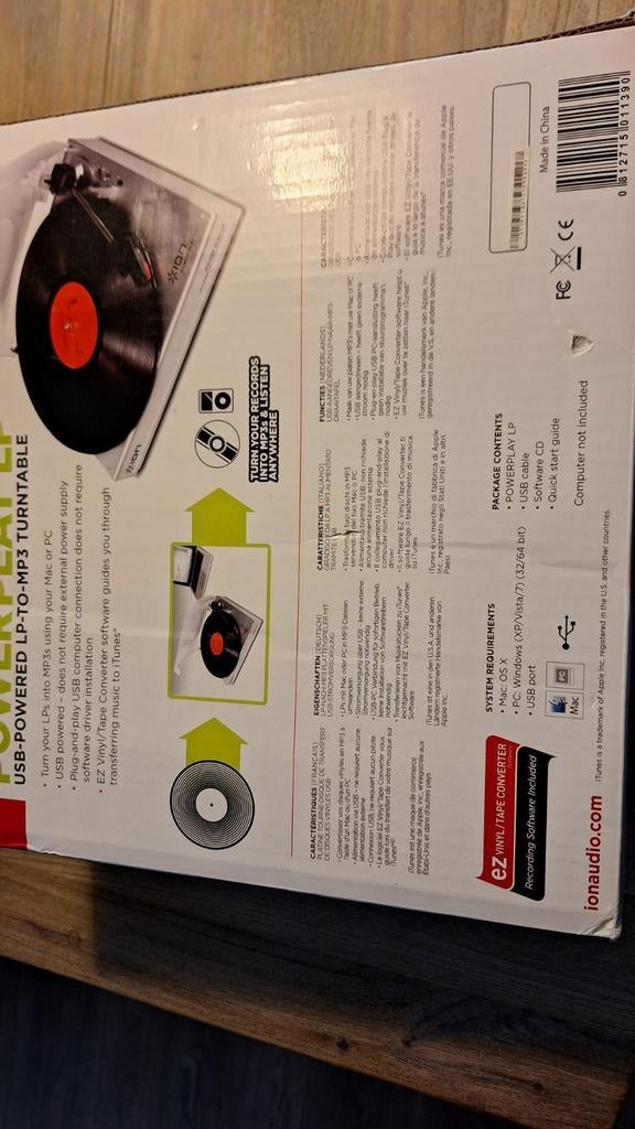 Powerplay LP USB Platenspeler - Zet om naar MP3!, Audio, Tv en Foto, Platenspelers, Overige merken, Ophalen of Verzenden, Zo goed als nieuw