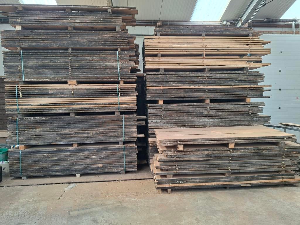 Spoorwegplanken | Eiken planken | Spoorplanken, Doe-het-zelf en Verbouw, Hout en Planken, Minder dan 25 mm, Eiken, Ophalen of Verzenden