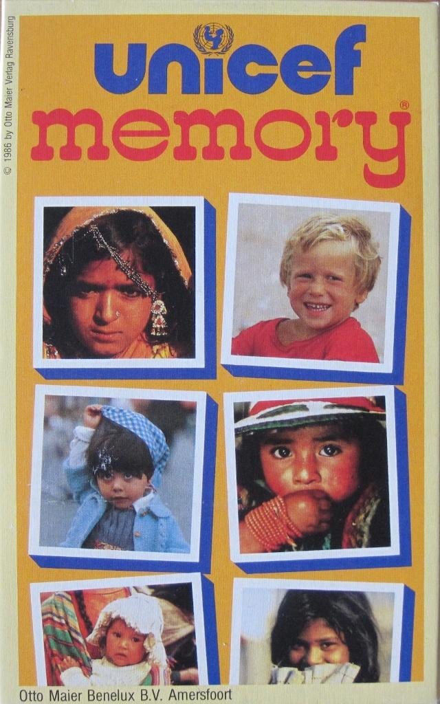 Unicef Memory - 1986, Hobby en Vrije tijd, Gezelschapsspellen | Kaartspellen, Vijf spelers of meer, Ophalen of Verzenden, Zo goed als nieuw