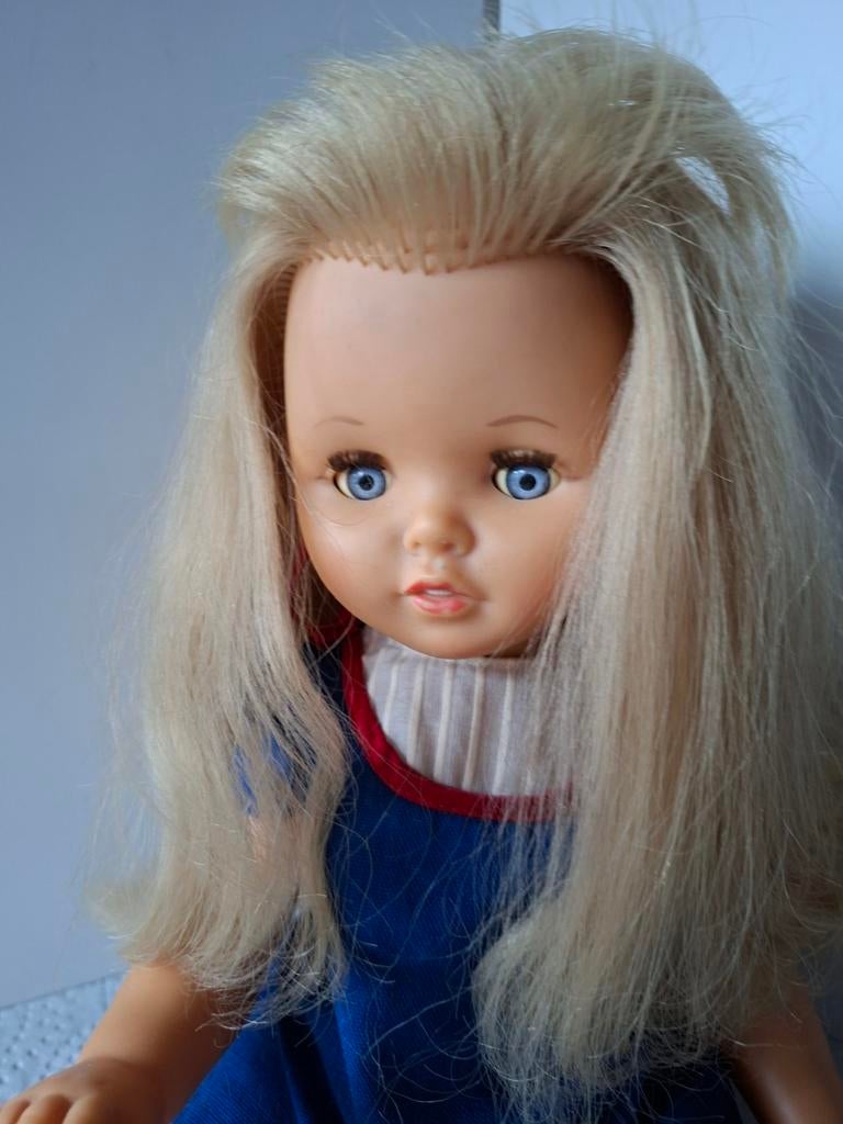 Mooie Oude Schildpad pop Te Koop jaren '60💙, Ophalen of Verzenden, Zo goed als nieuw, Pop