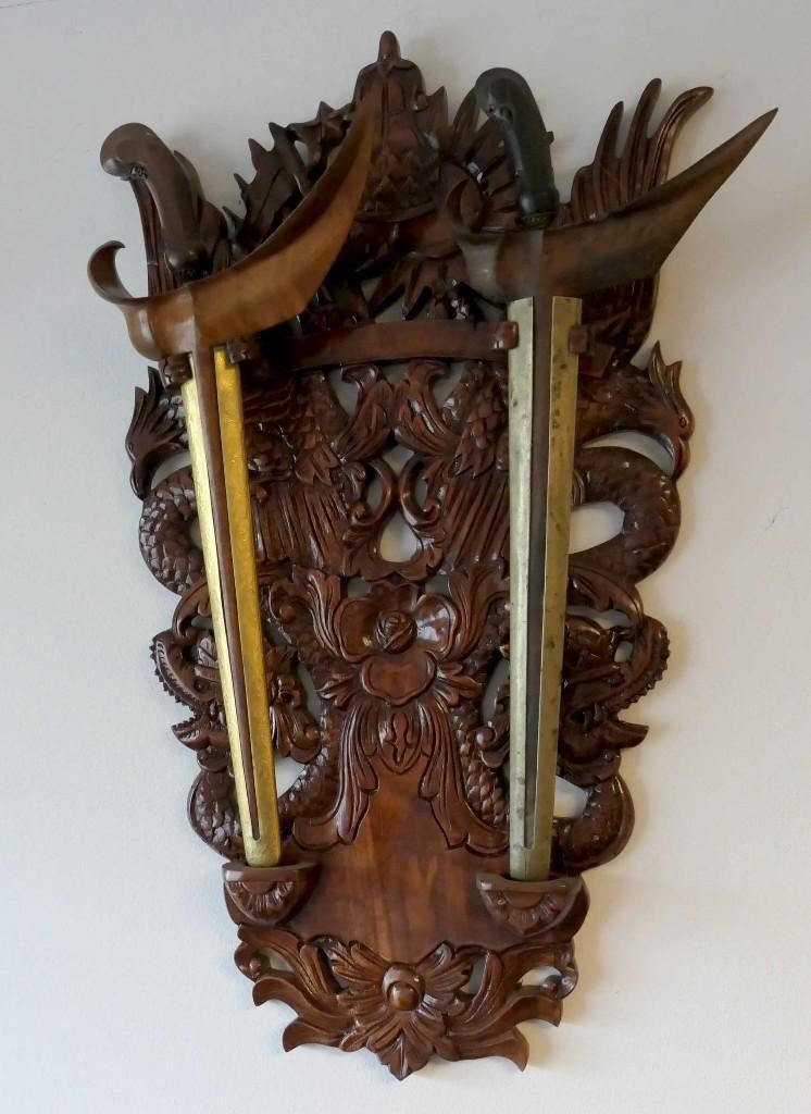 Diverse houten Blawongs v. 2 Kerissen BQ2 Keris houder Kris, Antiek en Kunst, Ophalen of Verzenden