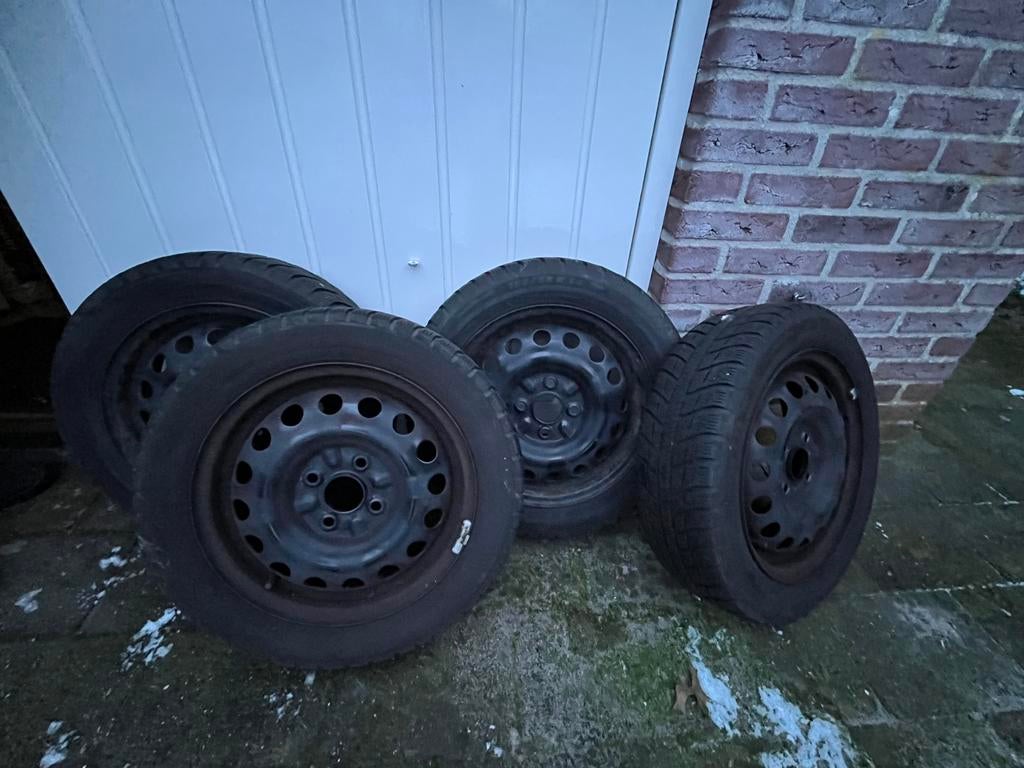 4 Michelin winterbanden met velg 155/65R14, Ophalen, Citroën
