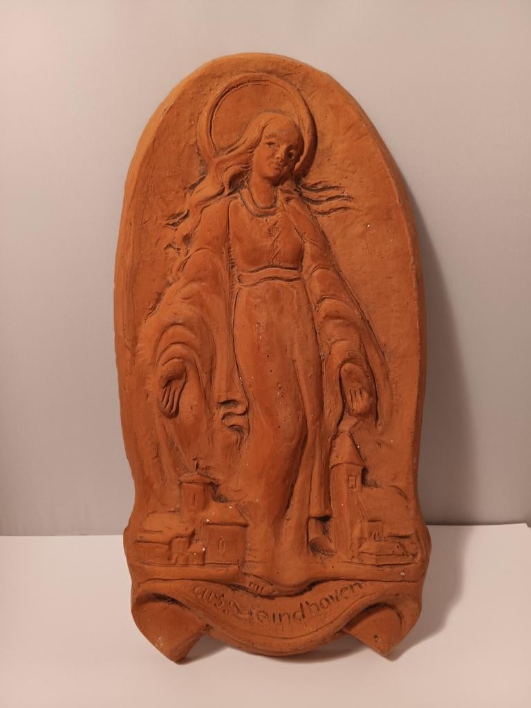 Religieuse plaquette H. MARIA, Tegelsche keramiekfabriek., Antiek en Kunst, Ophalen of Verzenden