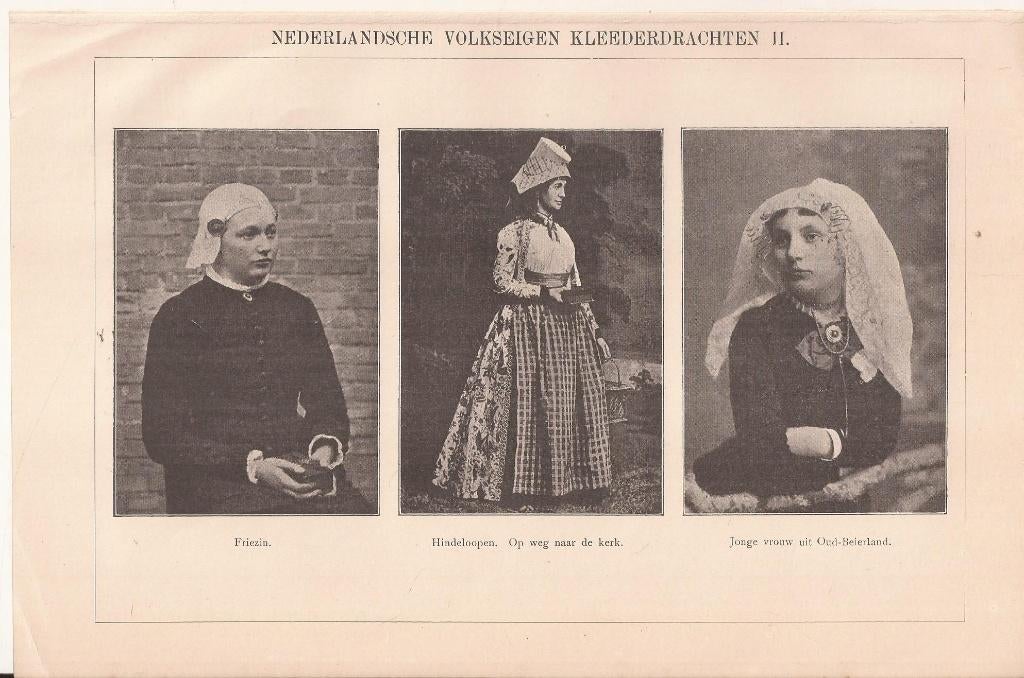 Nederlandsche volkseigen kleederdrachten II Friesland 1909, Antiek en Kunst, Ophalen of Verzenden