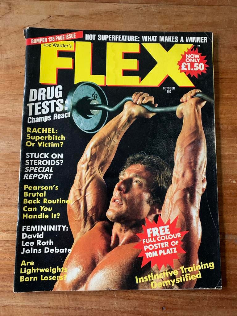 Flex Magazine 1985 bodybuilding fitness, Ophalen of Verzenden, Gelezen, Glossy