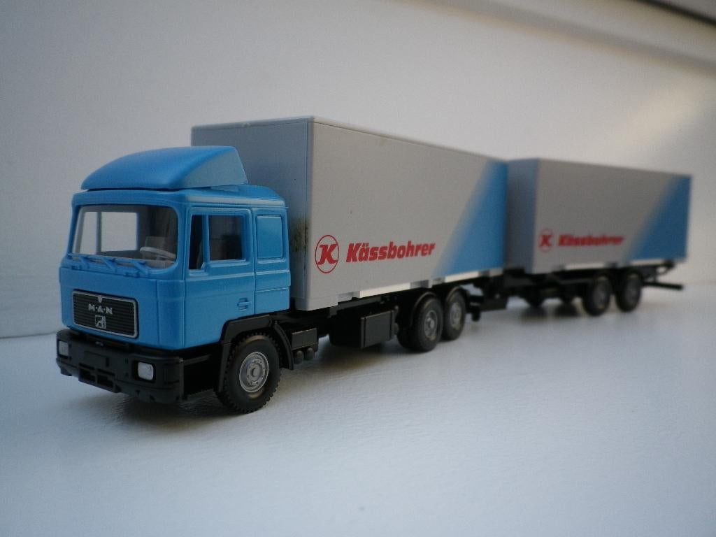 Wiking Man F90 wisselbak combinatie Kassbohrer., Ophalen of Verzenden, Zo goed als nieuw, Bus of Vrachtwagen, Wiking