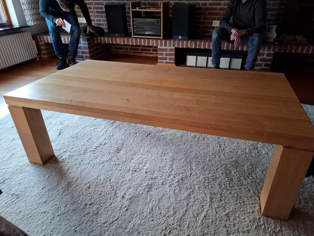 Massief eiken tafel, Huis en Inrichting, Ophalen, 100 tot 150 cm, Eikenhout, 50 tot 100 cm