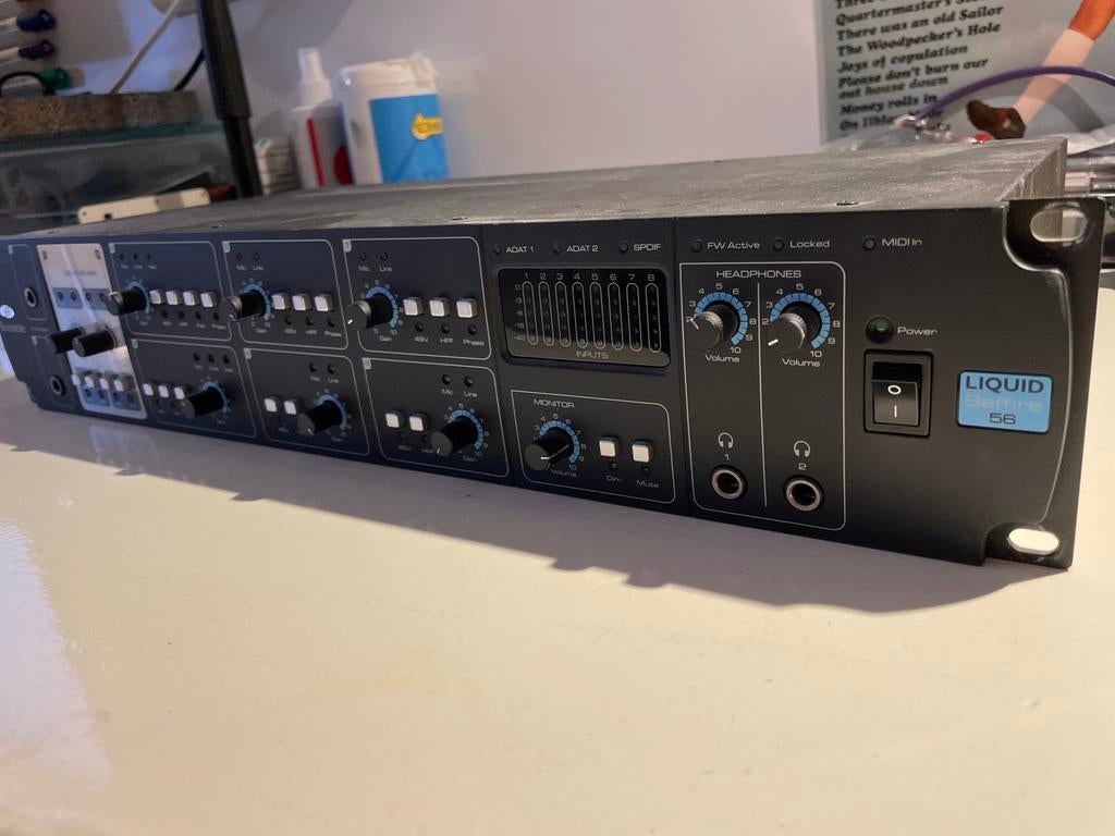 Focusrite Liquid Saffire 56 Audio Interface, Ophalen, Gebruikt, 20 kanalen of meer, Microfooningang