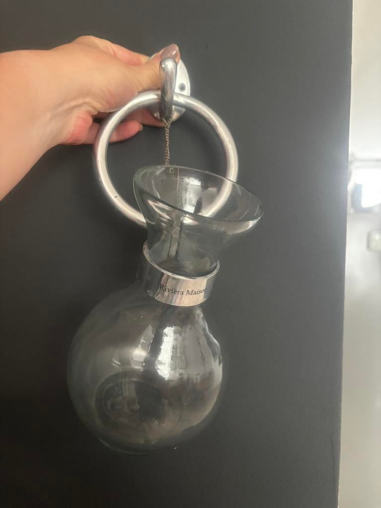 Riviera maison muur vaasje, Overige kleuren, Ophalen of Verzenden, Minder dan 50 cm, Glas