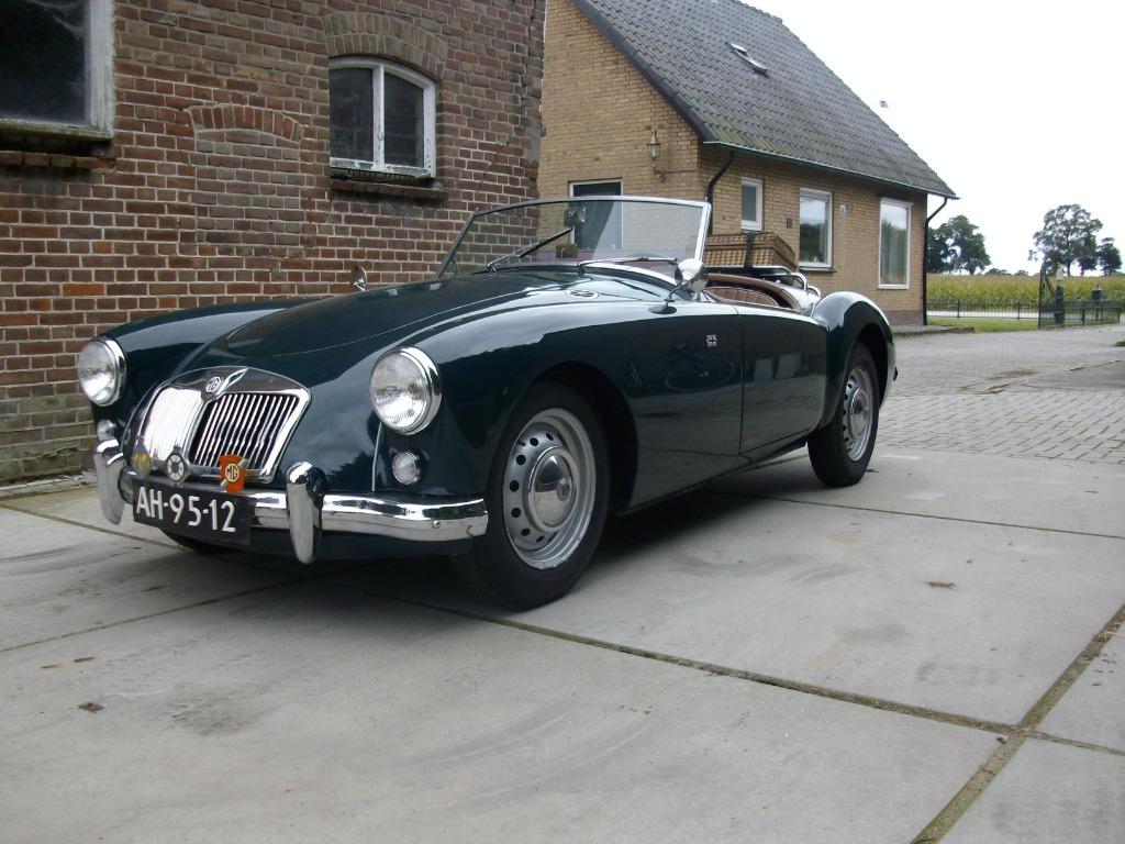 MG A 1.5 Cabriolet 1958 Groen  2 drs 0651376539, Auto's, MG, Beige, Cabriolet, Bedrijf, Handgeschakeld