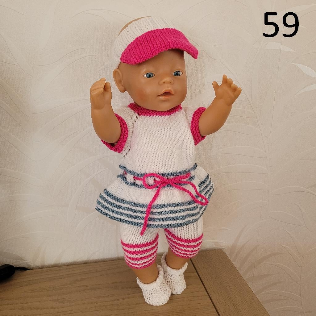 Gebreide kleding voor Baby pop 42cm. NIEUW, Kinderen en Baby's, Ophalen of Verzenden, Nieuw, Babypop