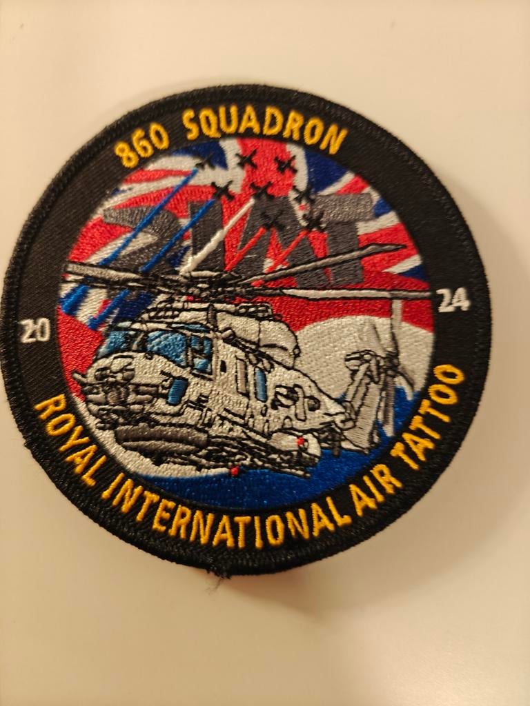 860 Squadron RIAT 2024 Patch, Ophalen of Verzenden, Luchtmacht, Engeland, Embleem of Badge