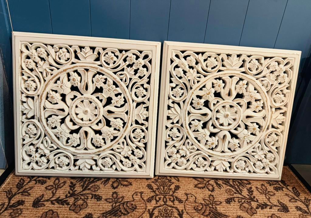 2x wall decorations, Huis en Inrichting, Woonaccessoires | Kamerschermen, Ophalen of Verzenden, Zo goed als nieuw