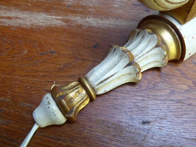 Mooi Venetiaans houten wandlampje met 1 lichtpunt, Ophalen of Verzenden