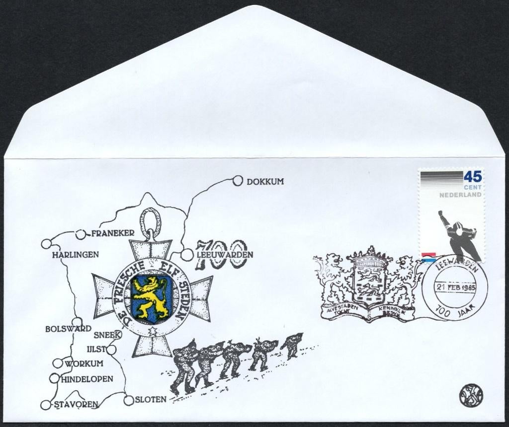 Elfstedentocht 1985, Postzegels en Munten, Verzenden, Envelop