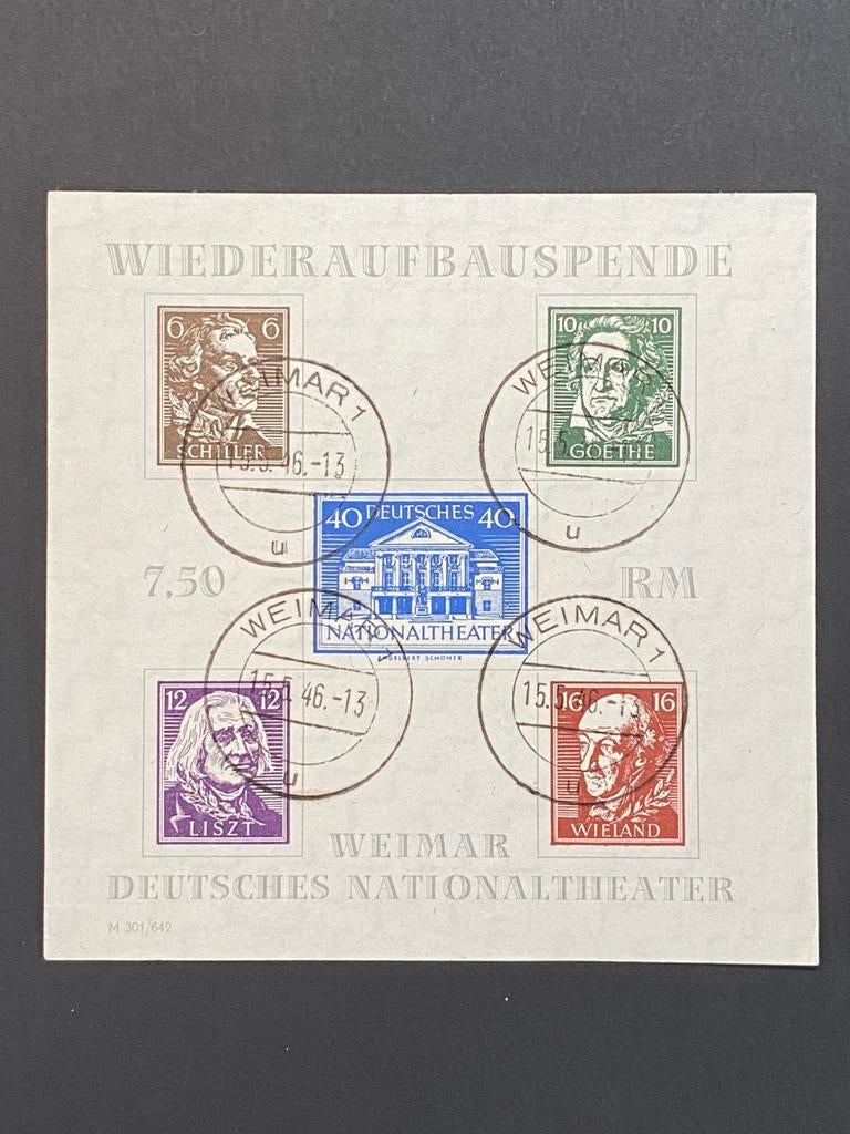 Thüringen MiNr block 3 AX, Ophalen of Verzenden, Overige periodes, Gestempeld