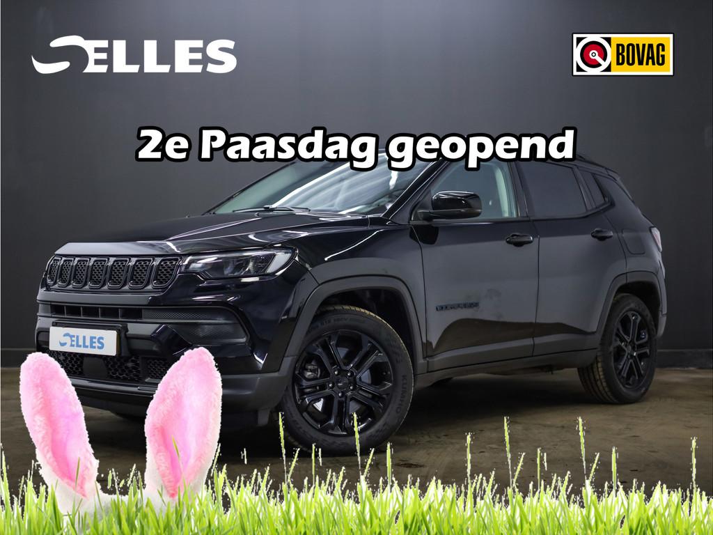 Jeep Compass 4xe 190 Plug-in Hybrid Electric Night Eagle | A, Auto's, Jeep, Automaat, Leder en Stof, Zwart, Bedrijf