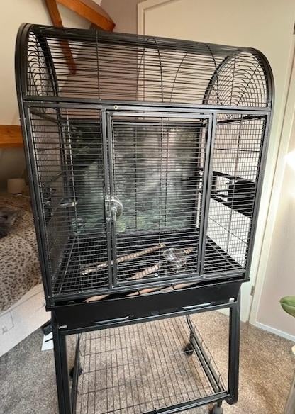 Mooie parkieten / papegaaien kooi, Dieren en Toebehoren, Vogels | Hokken en Kooien, Ophalen, Gebruikt, Metaal, Vogelkooi