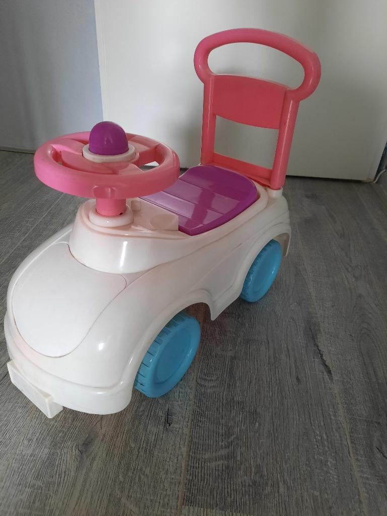 Roze/witte loopauto, Ophalen of Verzenden, Gebruikt, Jongen of Meisje