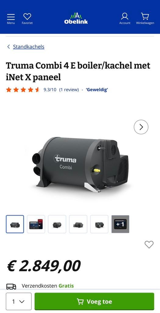 Truma Combi 4 iNet X Boiler / Kachel Nieuw in doos, Ophalen of Verzenden, Nieuw